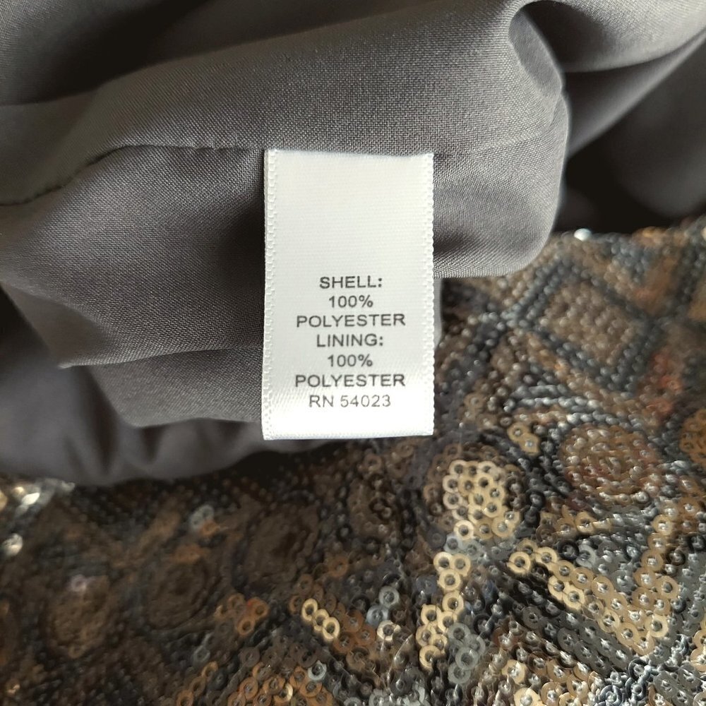 Banana Republic Black & Silver Sequin Formal Party Dress - Picture 7 of 7